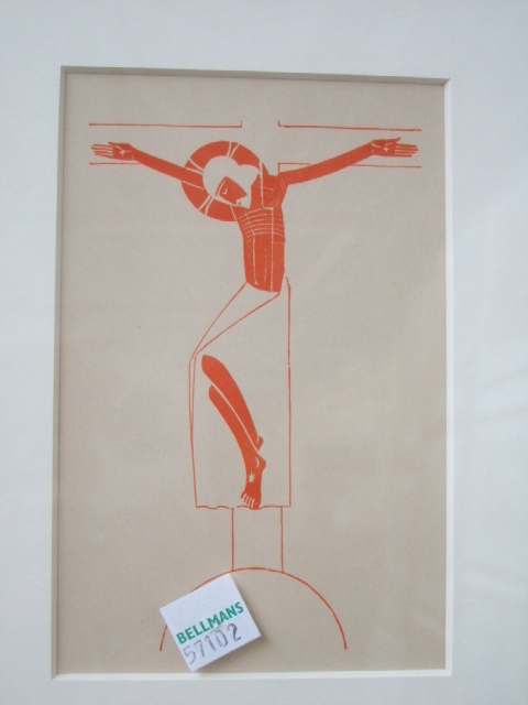 Appraisal: Eric Gill - Cruxifix after crucifix in York Minster window