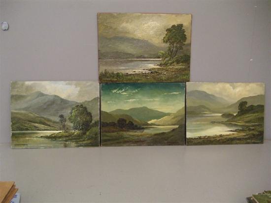 Appraisal: Keith Burtonshaw four oils on board of probably Lake District