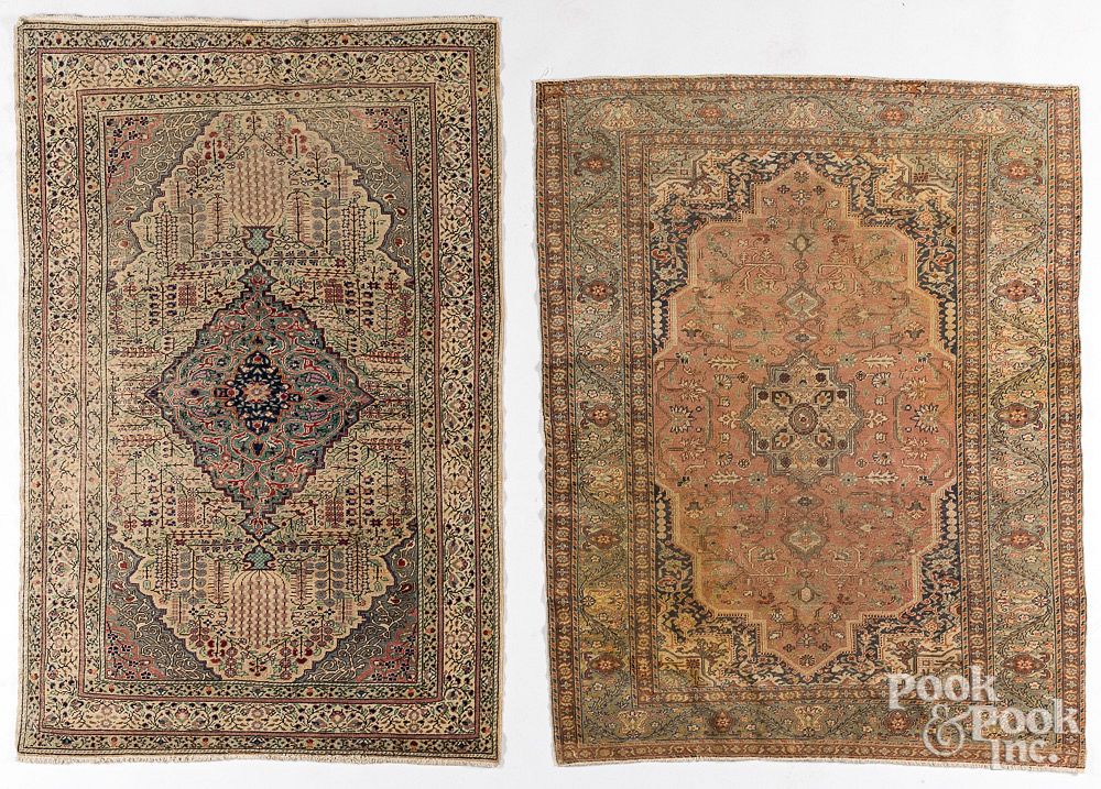 Appraisal: Two semi antique carpets Two semi antique carpets ' x