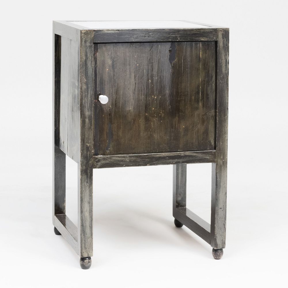 Appraisal: Josef Hoffmann Marble and Ebonized Wood 'Knips' Nightstand x x