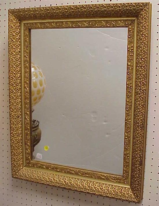 Appraisal: Late Victorian gilt mirror carved daisy motifs inner molding with