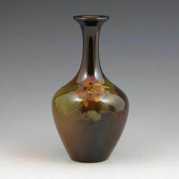 Appraisal: Roseville Rozane standard glaze vase with floral decoration Unmarked Mint