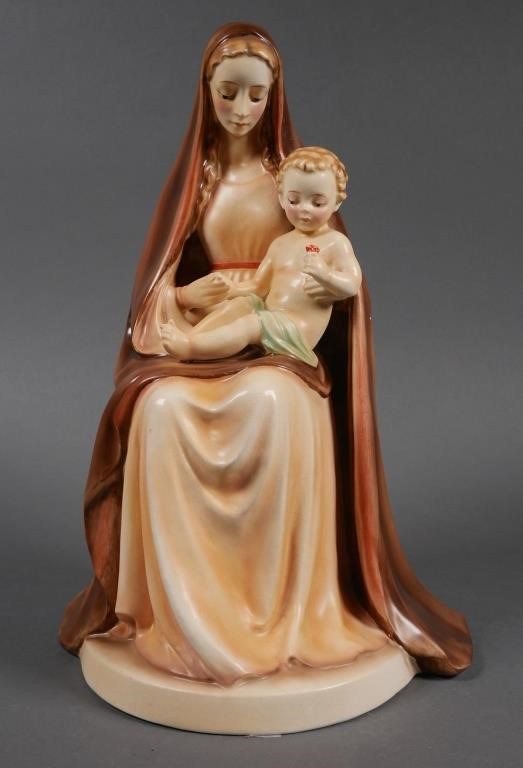 Appraisal: Hummel Madonna Holding Child brown cloak version This piece was