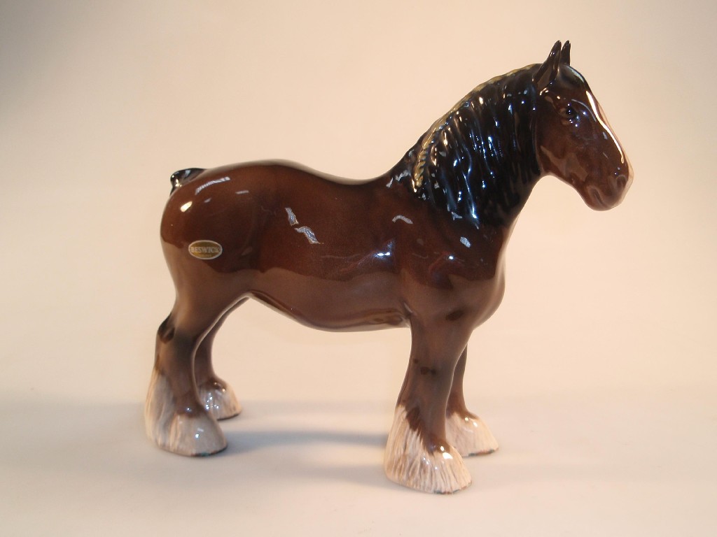 Appraisal: A Beswick model of a bay shire horse with a