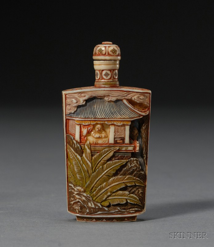 Appraisal: Ivory Snuff Bottle Japan th century for the Chinese market