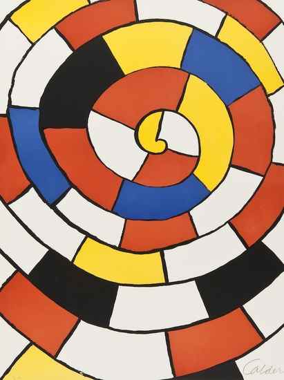 Appraisal: Alexander Calder - Spiral Alexander Calder - Spirallithograph printed in