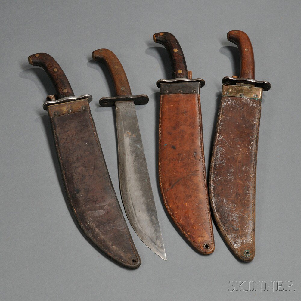 Appraisal: Four Model Bolo Knives c early th century a knife