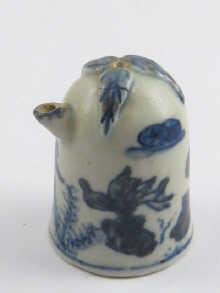 Appraisal: A blue and white Korean ceramic water dropper cm