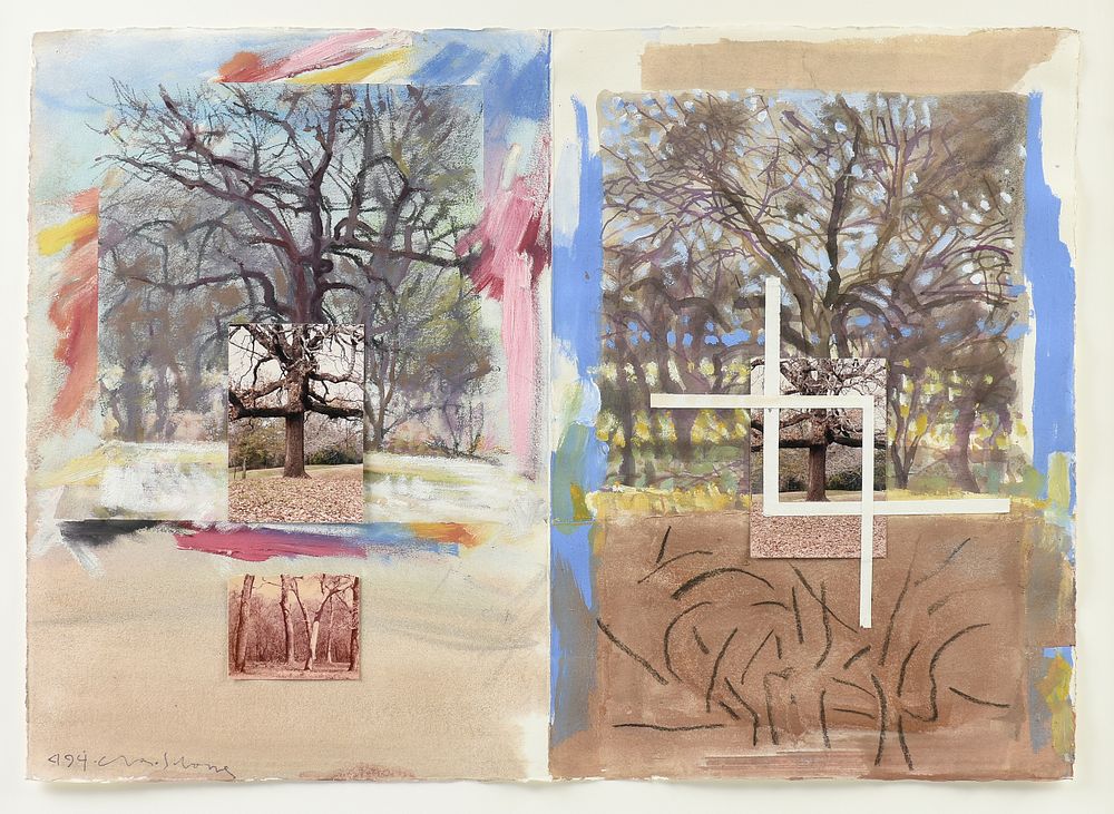 Appraisal: CHARLES SCHORRE American Texas - A COLLAGE Trees CIRCA CHARLES