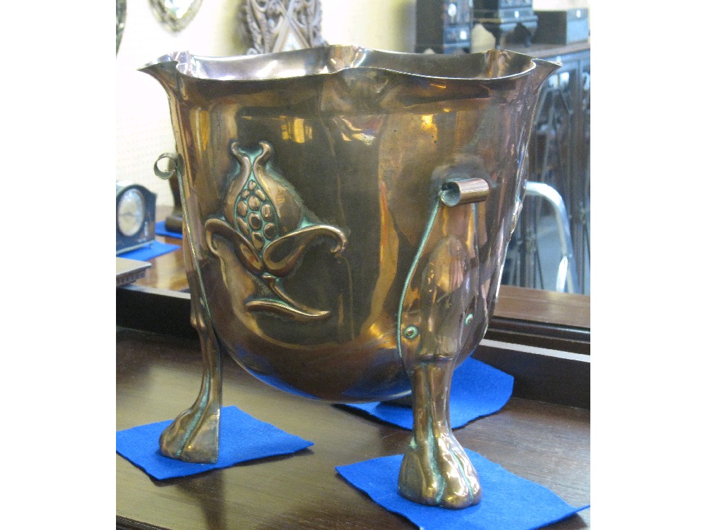 Appraisal: Art Nouveau copper planter