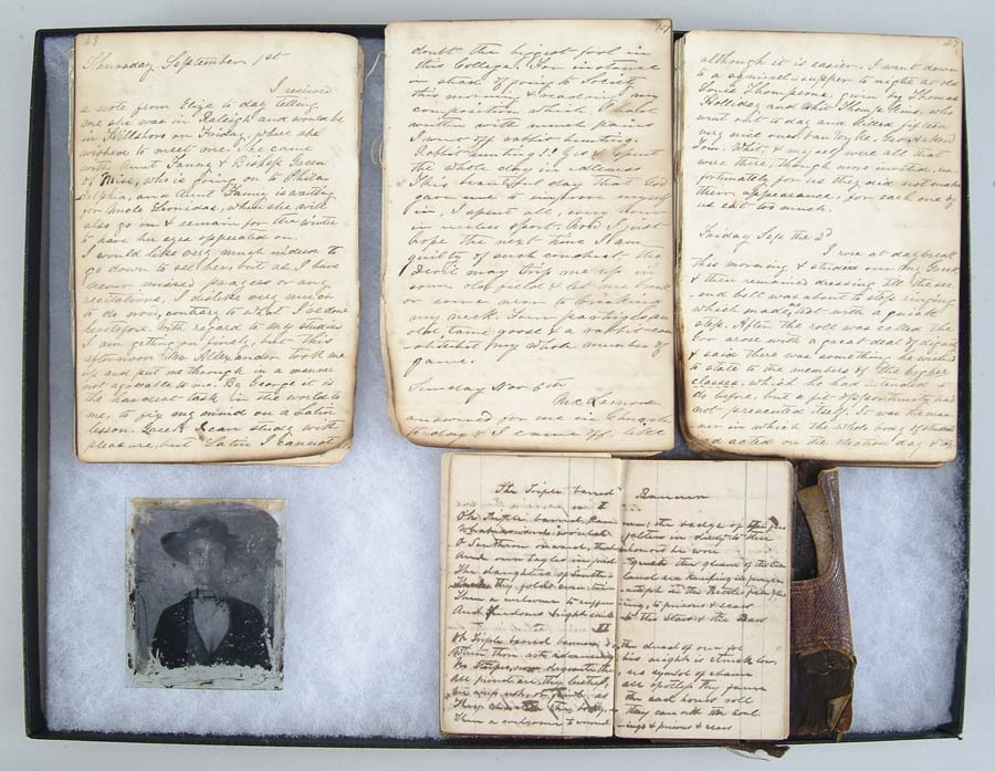 Appraisal: DIARIES OF CONFEDERATE LT JAMES H POLK A CONFEDERATE PRISONER