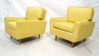 Appraisal: Pr Florence Knoll Lounge Chairs Yellow Gr Pr Florence Knoll