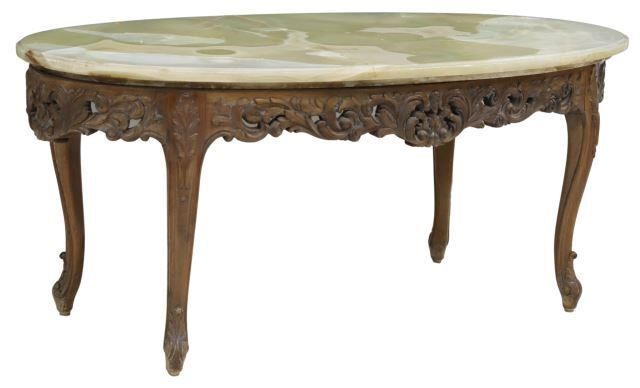 Appraisal: Louis XV style coffee table Spain th c having oval