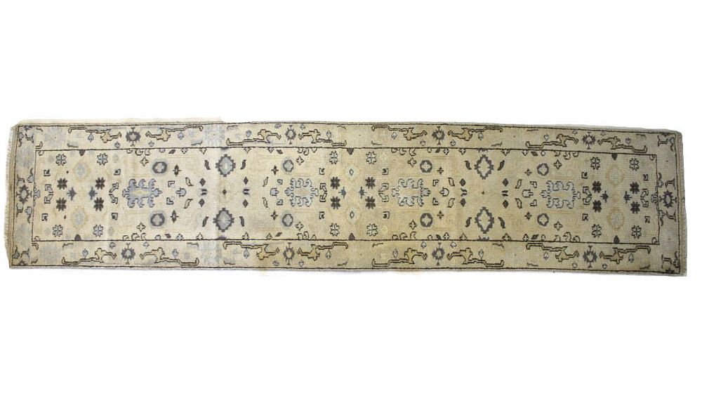 Appraisal: Oushak Persian Hand Knotted Wool Runner Rug 's Included in