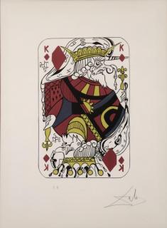 Appraisal: DALI Salvador Lithograph King of Diamonds Pencil signed lower right