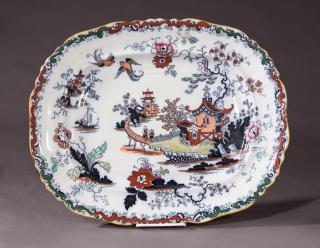 Appraisal: English Ironstone Meat Platter c by Ashwor English Ironstone Meat