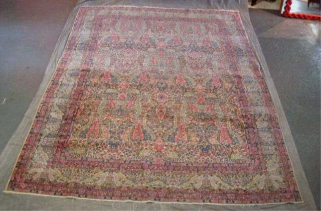 Appraisal: Antique Handmade Lavar Kerman Carpet Fine quality from a Pelham