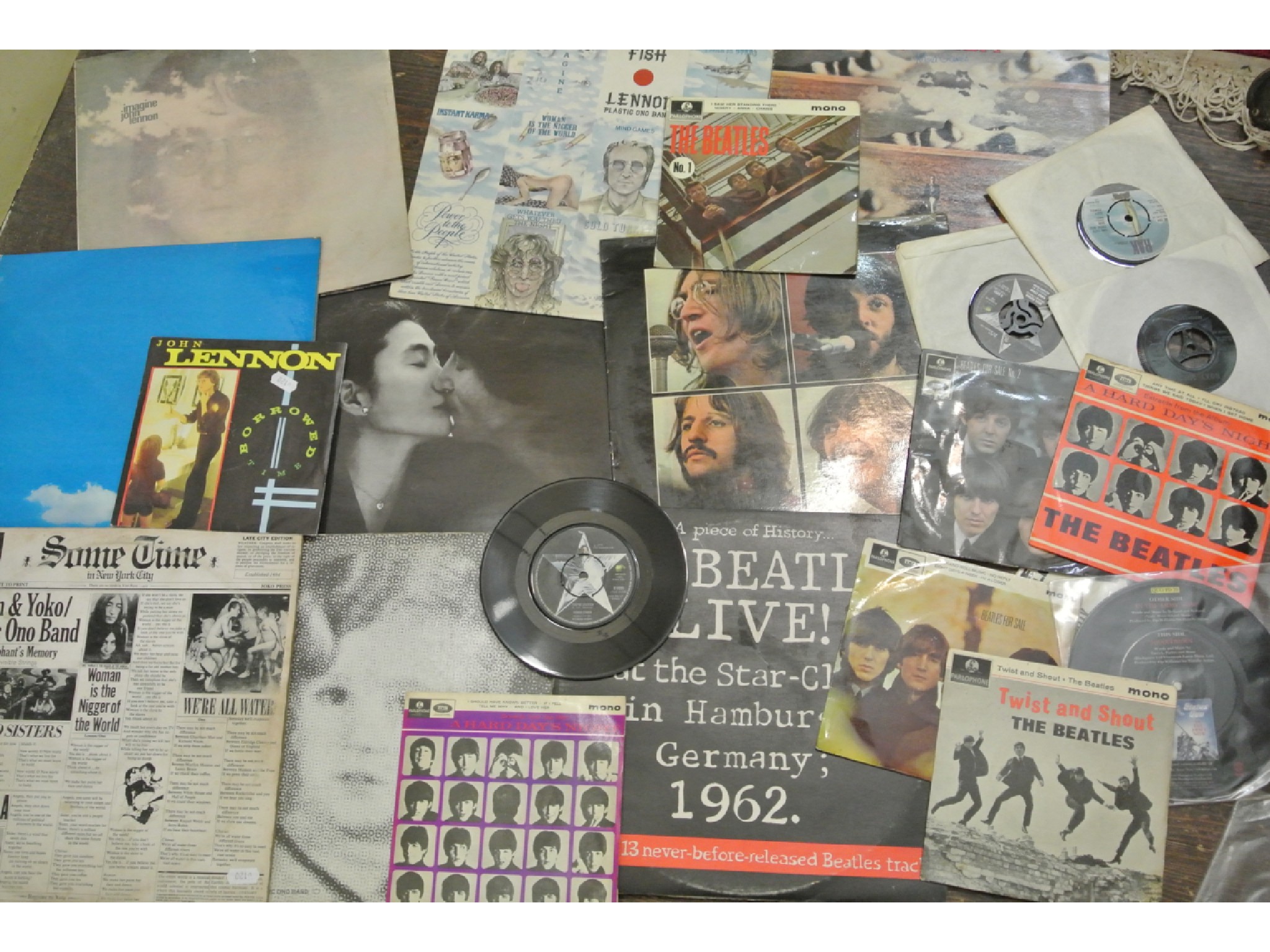 Appraisal: A collection of vinyl LPs including The Beatles Live at