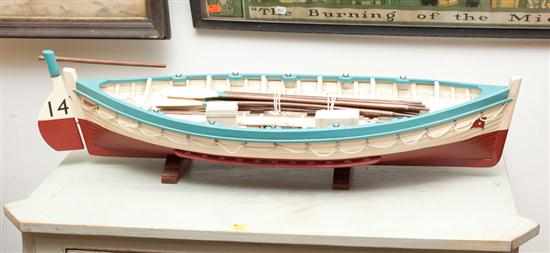 Appraisal: Painted wood model of a life boat from the Titanic