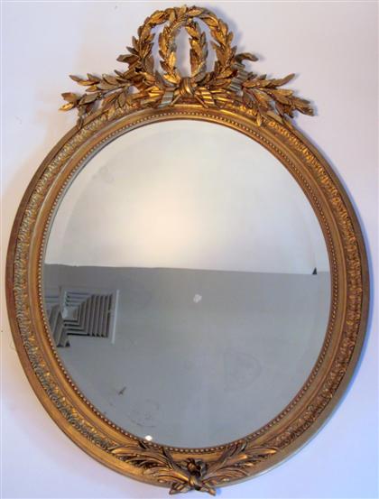 Appraisal: Louis XVI style giltwood mirror late th century