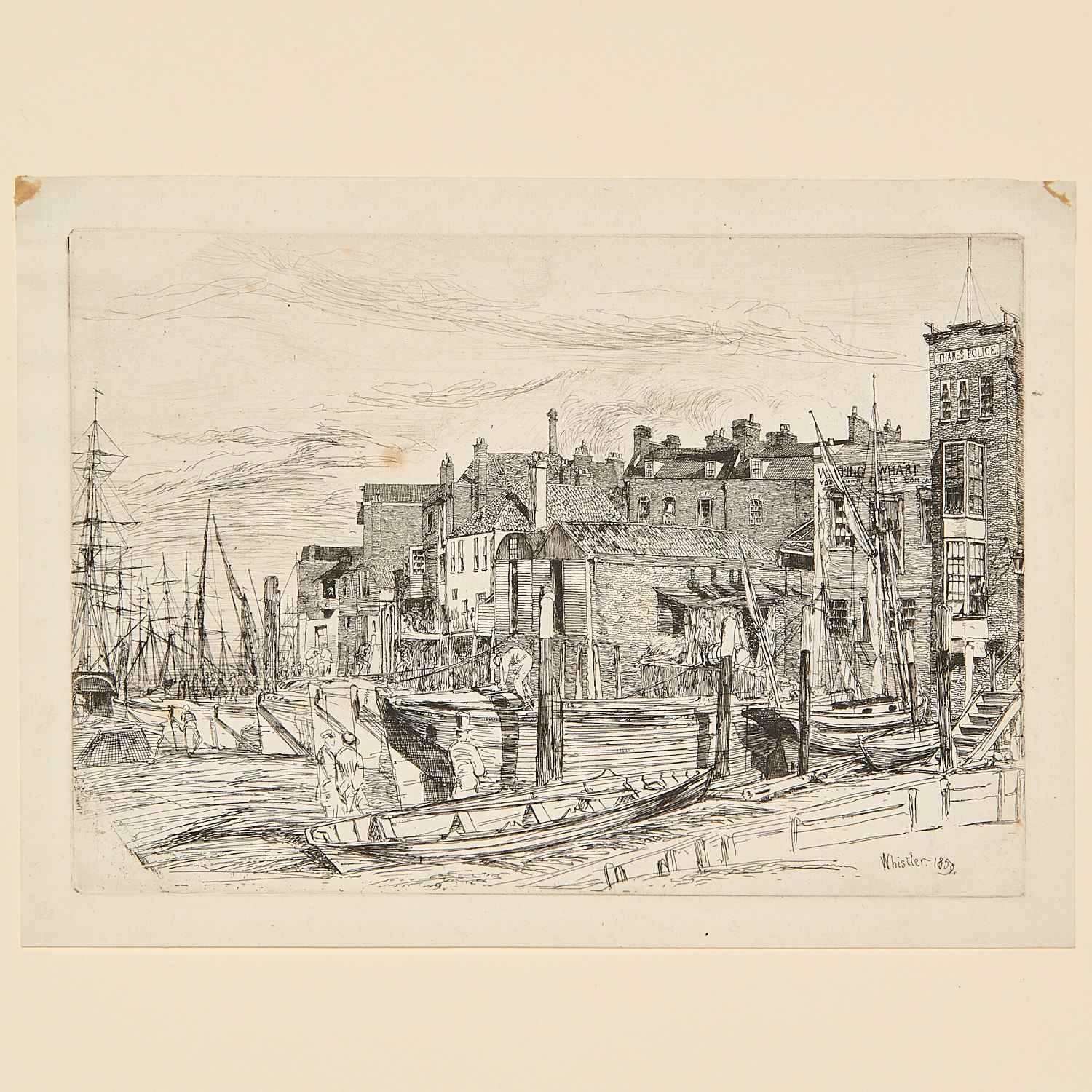 Appraisal: JAMES A M WHISTLER THAMES SET ETCHING James Abbott McNeill