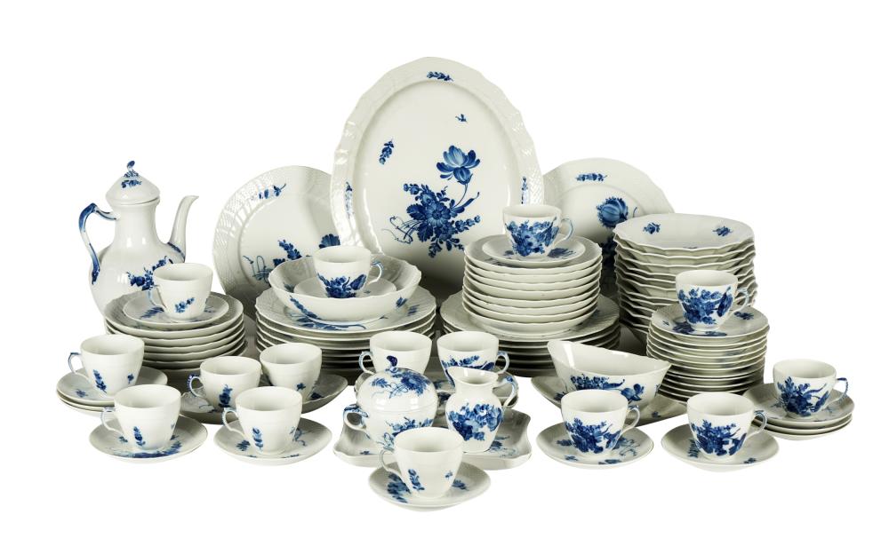 Appraisal: ROYAL COPENHAGEN BLUE WHITE PORCELAIN SERVICEprinted and painted factory marks