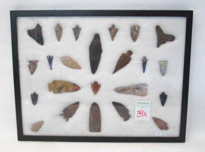 Appraisal: COLLECTION OF NORTHWEST NATIVE AMERICAN ARROW HEADS all hand knapped