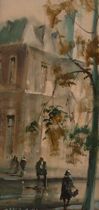 Appraisal: Don Thomas Campuzano Spanish th Century City Scene Oil on