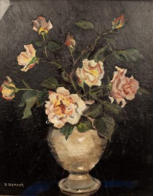 Appraisal: Dorothy Graham Dymock th - th Century Autumn Roses oil