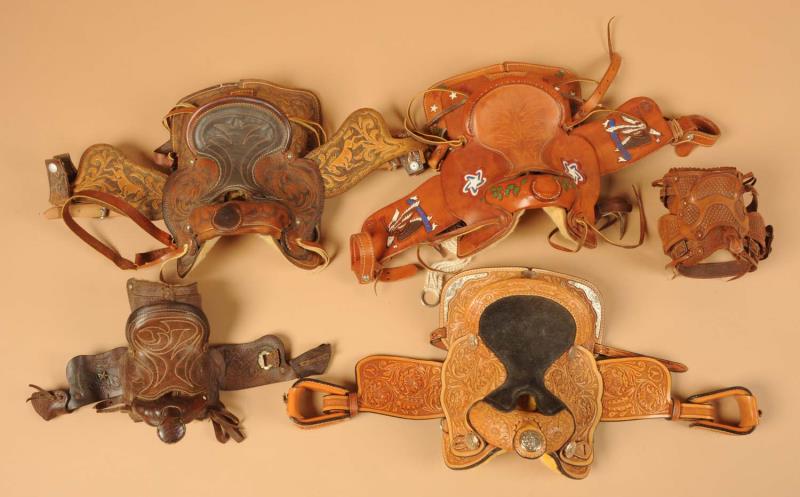 Appraisal: Lot of Small Saddles Several are very small like salesman's