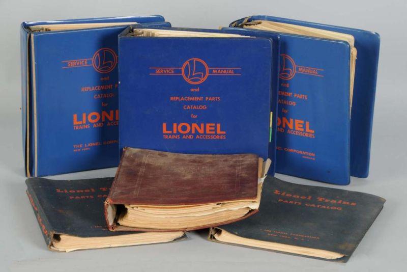 Appraisal: Lot of Lionel American Flyer Service Catalogs Description Post-war A