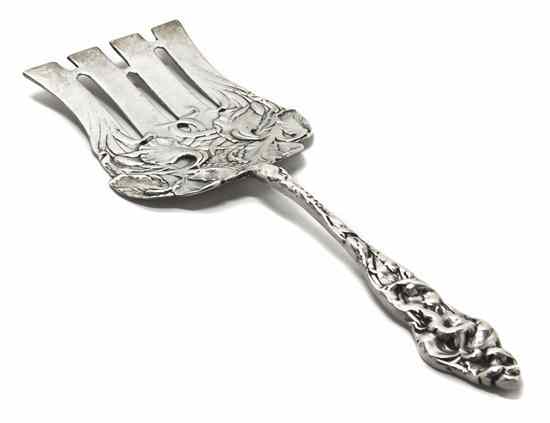 Appraisal: An American Art Nouveau Sterling Silver Flat Server cast with