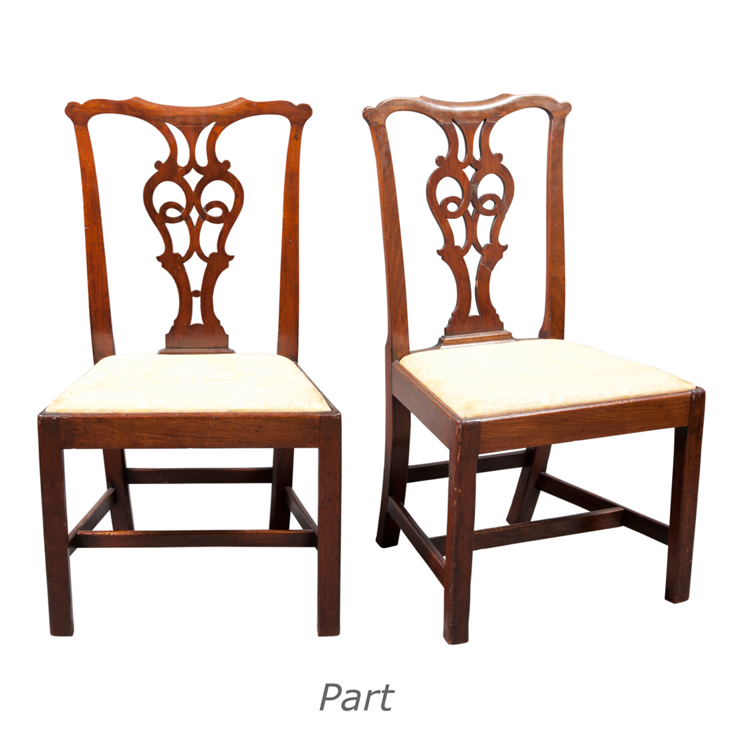 Appraisal: Set of Six George III Mahogany Side Chairs th Century