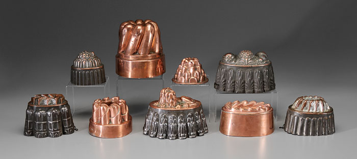 Appraisal: Nine Copper Food Molds British late th early th century