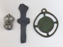 Appraisal: A Group Of European Roman Bronze Lead Items This lot