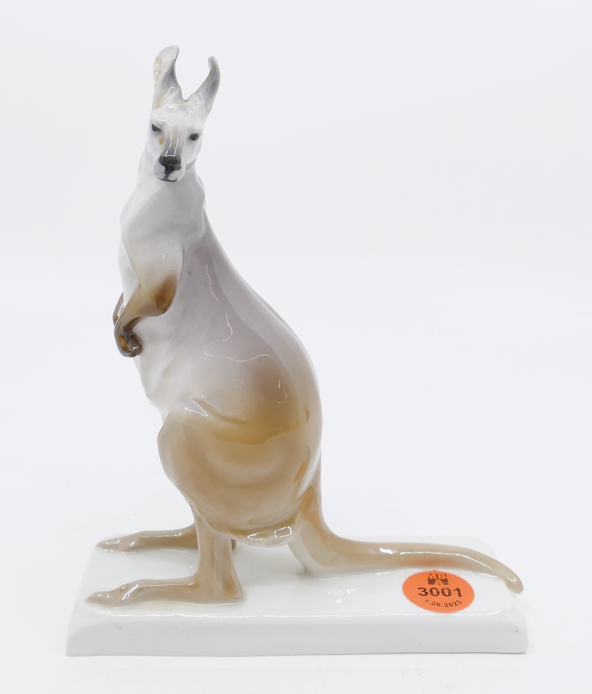 Appraisal: Meissen Kangaroo Porcelain Figurine model by modelled by Max Bochmann