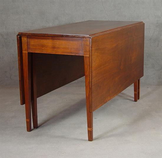 Appraisal: Walnut Hepplewhite Style Drop Leaf Table th Century Six tapered