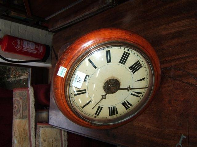 Appraisal: A late th Century continental postman's alarm wall clock the