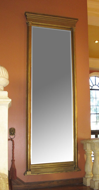 Appraisal: OVER FT TALL LATE TH C PIER MIRROR Gold painted