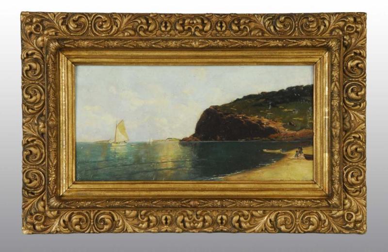 Appraisal: Unsigned Oil on Board Painting Description Late th century Sailboat