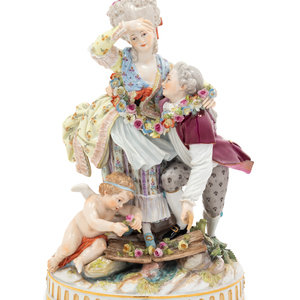 Appraisal: A Meissen Porcelain Figural Group Late th Early th Century