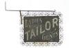 Appraisal: TRADE SIGN - th c double sided lettered metal ladies