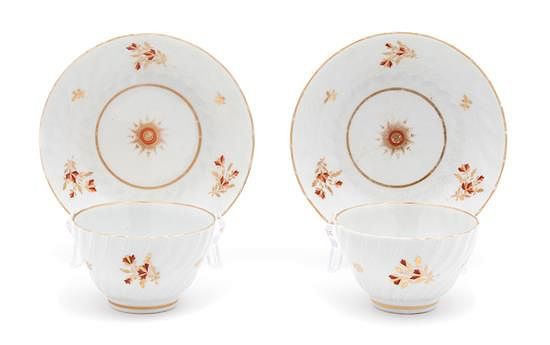 Appraisal: A Pair of Worcester Porcelain Tea Bowls and Saucers Saucer