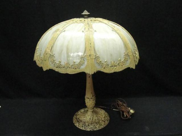 Appraisal: Bradley Hubbard Tiffany Style Lamp From a Yonkers NY estate