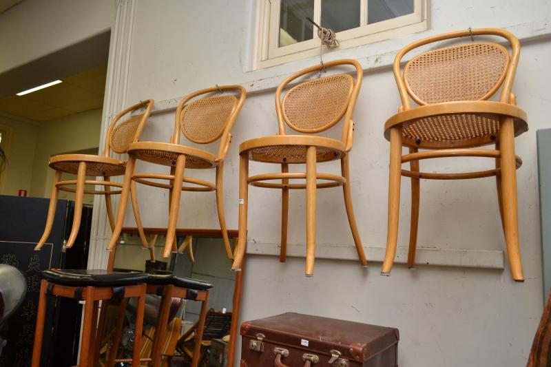 Appraisal: A SET OF FOUR BENTWOOD CHAIRS A SET OF FOUR