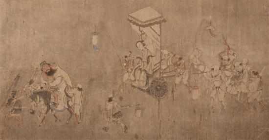 Appraisal: Chinese School probably th century Lady and Gentleman with Demons