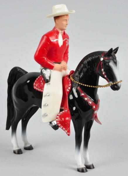 Appraisal: Hartland Red White Champ Cowboy Horse Rider Description Complete set