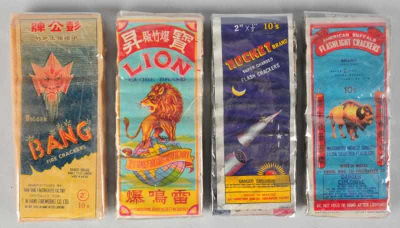 Appraisal: Lot of Firecracker Packs Includes -packs of Rocket logo crackers