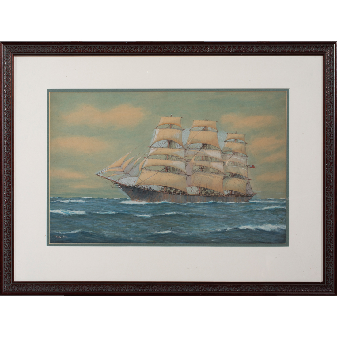 Appraisal: WATERCOLOR ENGLISH SCHOOL English School th century Untitled Ship at