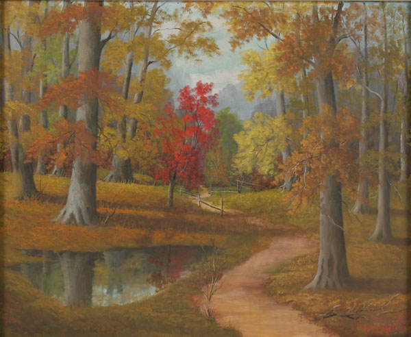 Appraisal: Clayson Baker American - Fall Landscape oil on canvas x